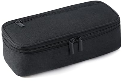 KUIZHEN Federmäppchen, Federtaschen Große Kapazität Pencil Case Federmappe Etui mit Zippered Wasserdicht Tragbar Mäppchen für Schule Mädchen Jungen Büro Erwachsene (Schwarz)