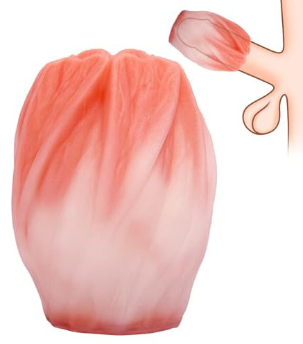 Masturbatore Realistico per Uomo, Roluck Massaggiatore per Pene a Forma di Tulipano, Masturbtore per Pene Aumenta la Resistenza Sessuale e il Piacere Intenso