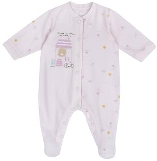 Chicco, Grenouillère Bébé Fille et Garçon, en Coton Doux et Léger, à Ouverture Frontale et Entrejambes, Idéale pour le Printemps et l'Automne, Designed in Italy, Vêtements Bébé 0-24 Mois