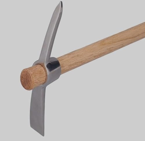 MAKTSAM Lot de 2 haches de 36 cm avec poignée en bois pour jardinage et plantation