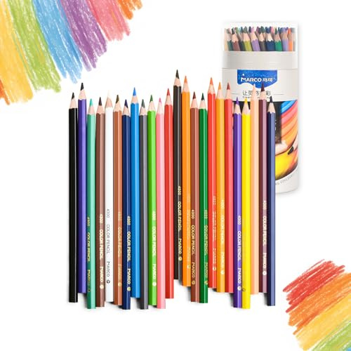 MARCO Ensemble de crayons de couleur pour artistes Série D4300-72 couleurs, mines de craie à l'huile épaisses, crayons en bois, choix idéal pour cadeaux de fête et amateurs d'art