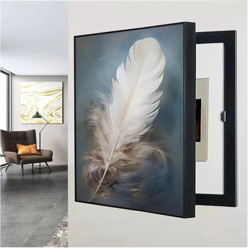 IQOAIJ Caja De Medidor Decorativa Cubierta De Caja De Distribución Escondido Desmontable Cuadros Colgantes Simple Cuadro Electrico Decorativos,06,30x40cm