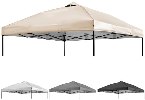 NINAT 10x10ft Canopy Replacement Top Pop Up Tent Cover Roof with Air Vent, Waterproof for Outdoor Garden Patio Pavilion Sun Shade(Top Only) Beige