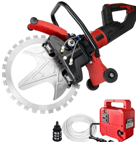 SHENGSHIYU Cortadora de Hormigón,8980W Motor sin Escobillas de Cobre,Velocidad del Motor 2300 RPM,Corte sin Polvo con Bomba de Agua,Diámetro del Disco de Diamante,520mm