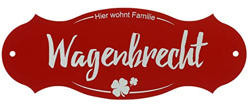 Türschild rustikal schwarz 14 x 5,3 cm Namensschild Klingelschild Aluminium mit Text Gravur jetzt selbst gestalten