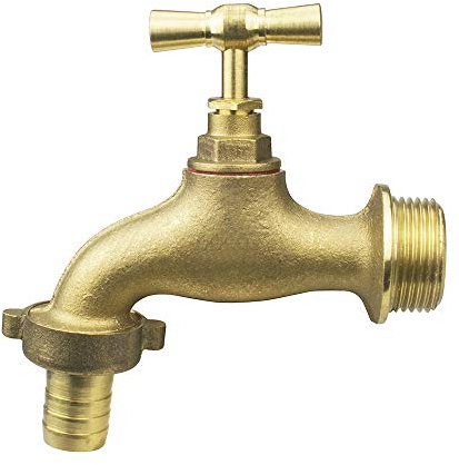 Messing Kugelhahn Garten Ventil Gold 1/2 3/4 Auslaufventil Schlauchverschraubung (3/4)