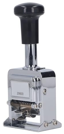Automatic Numbering Machine Heavy Duty Self Inking Number Stamp 6 Wheel Metal Number Stamps Kit for Office Equipment School Supplies