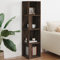 Somanki Eckregal Braun Eichen-Optik 33x33x132 cm Holzwerkstoff, Bücherregal, Esszimmer Deko, Eckbücherregal, Eckschrank, Leiterregale, Ecke Dekoration
