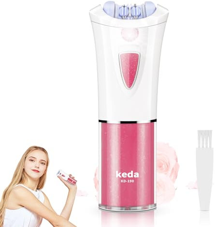 Facial Epilator for Women - Face Epilator for Women - Smooth Glide Facial Hair Remover with LED Light - Cordless Hair Removal for Face/Chin/Body/Bikini Area/Legs/Arm Portable Gentle Epilating Shaver