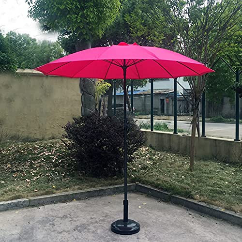Ombrellone da giardino rotondo da 2,17 m, palo in ferro, altezza regolabile, ombrellone da giardino/antipioggia/parasole, per padiglione/balcone/terrazza/tavolino/ombrellone da spiaggia, verde scuro