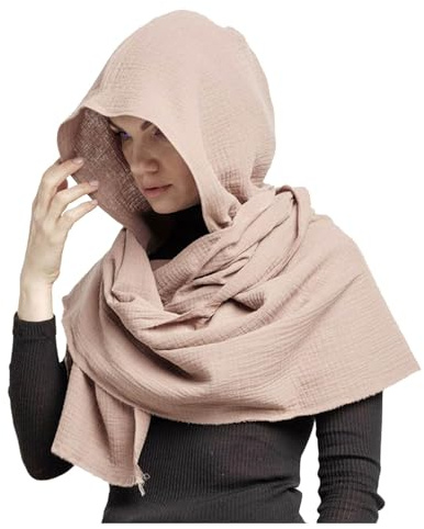 Générique Echarpe Femme, Écharpe Femme Cachemire, Écharpe À Capuche pour Hommes Et Femmes Écharpe d'hiver Froissée Douce