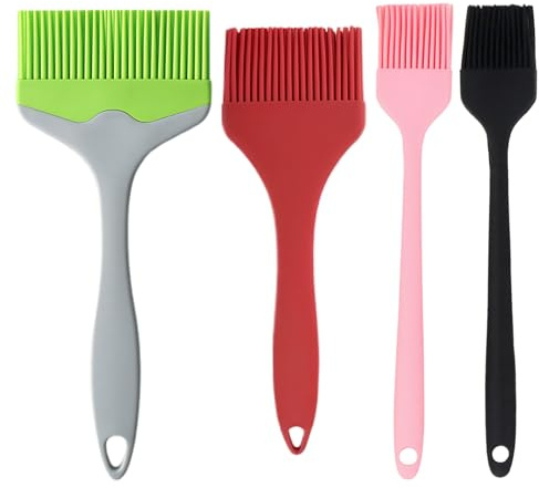 4 pinceles de silicona para hornear, extraanchos, pinceles de silicona, para barbacoa, cocina, hornear, cocinar