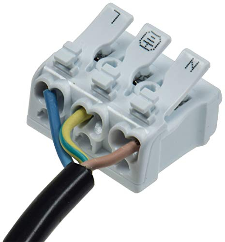 Lüsterklemme 3-polig mit Hebel Anschlussklemme wiederverwendbar I 0,75-2,5mm², max. 16A (1 Stück)