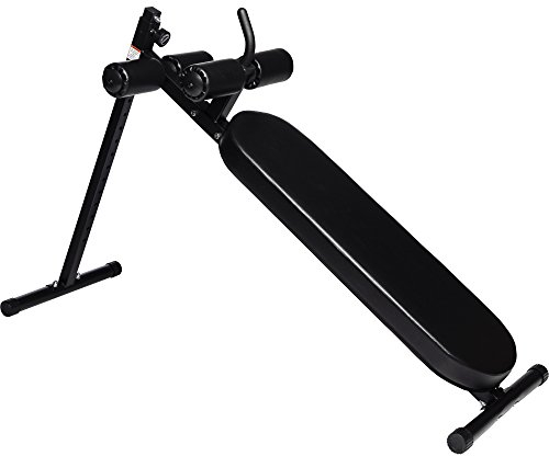 GORILLA SPORTS® Sit Up Bank - Verstellbar, gepolsterte Beinfixierung, Max. Load 200kg, aus Stahl, Schwarz - Trainingsbank, Bauchtrainer, Hantelbank, Fitnessbank, Rückentrainer, Sit-Up