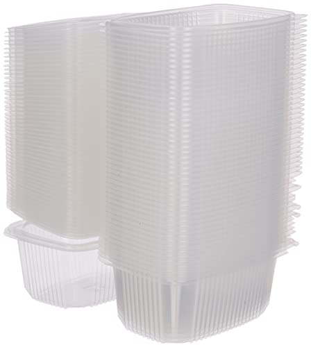 GUILLIN - ONDIPACK OK1050 SACHET DE 50 Boite 1000cc Micro-Ondable A Couvercle Charniere, Polypropylène, Transparent, 18,5 x 13,5 x 8,4 cm, Translucide