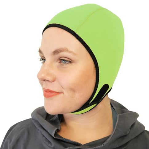 SwimCell Badekappe für Freiwasserschwimmen und Wassersport. Thermische 4mm Neopren Schwimmkappe für Erwachsene. Verstellbar und beidseitig tragbar für Männer und Frauen. Einheitsgröße 55–59 cm.