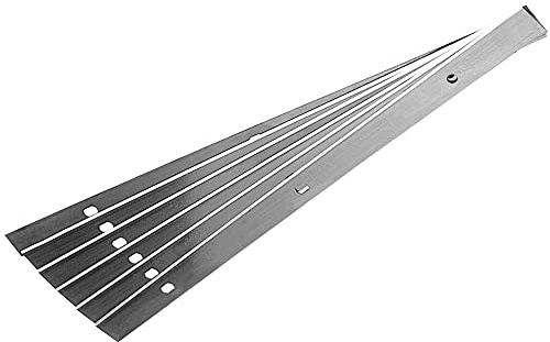 12 Stück Hobelmesser Wendemesser Systemhobelmesser Hohe Qualität – Hochleistung - Made in Germany - Hobelmaschine (630x18,6x1mm (7 Löcher 100mm Lochabstand))