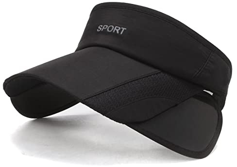 YAMEE Visera Mujer con ala Ancha Retráctil,Viseras Hombre Proteccion Solar Transpirable,Gorra Visor- Visera Unisex Ajustable,Sombrero Mujer Verano Anti UV,Gorra Senderismo,para Deportes,Tenis,Correr