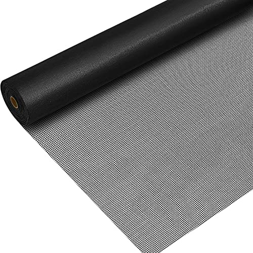 Sasylvia Replacement Window Screens, 48in x 120ft, Durable Fiberglass Window Screen Mesh Roll, Easy to Cut, Not Easy to Tear, Black Door Screens for Flies Mosquitoes Bug Prevention Pet Proof