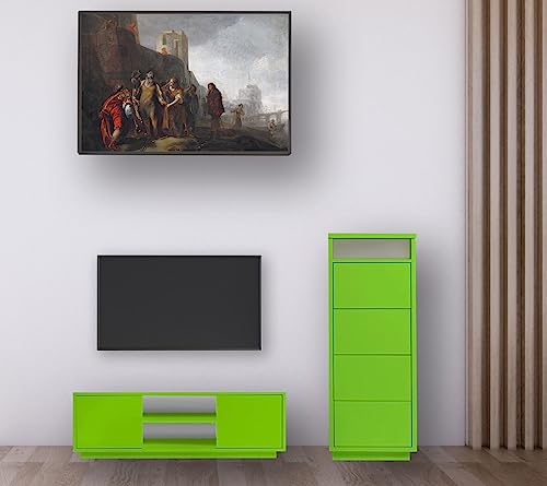 Aileenstore Wohnwand Set modern 2 teilig TV Lowboard, Sideboard für Wohnzimmer oder Kinderzimmer, Farbe:Grün