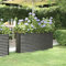 FENLAX Macetero de acero recubierto de polvo, 152 x 40 x 68 cm, color antracita, para jardín, bancal alto, metal, para verduras, bancal alto, terraza, bancal alto, balcón