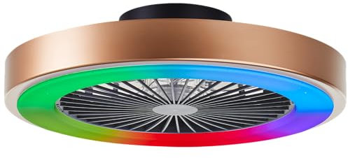 Brilliant LED Deckenventilator mit Beleuchtung – RGB & CCT, dimmbar, Ø 49 cm, inkl. Fernbedienung