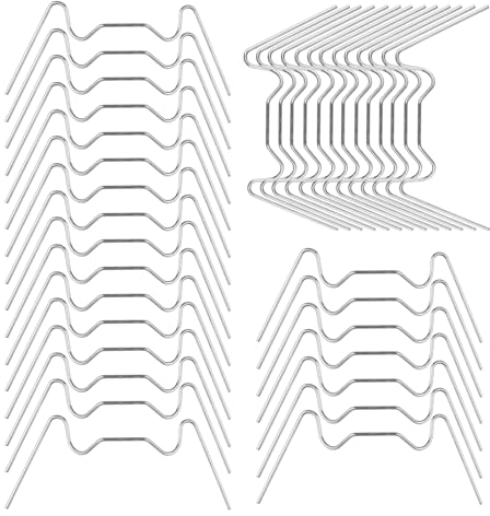200pcs Clips de Serre, Acier Inoxydable Clips de Type W Clip de Vitrage pour Serre Clips de Pinces à Ressort en Fil pour Fixer des Panneaux de Serres Accessoires de Maison en Verre de Jardin