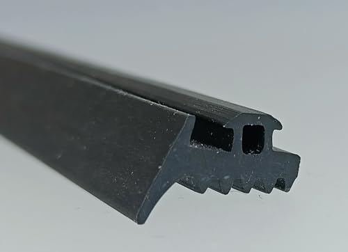 Joint à lèvres L-3 sw - Noir - Joint de rechange pour profilés de plaques alvéolaires - Sans plastifiant - EPDM - Pour abri de voiture, terrasse - Joint de barreaux (Rouleau de 25 m)