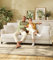 Welzona 211cm Sofa 3 Sitzer, Bequeme 3 Sitzer Sofas, Teddy Fleece Sofa Couch, Werkzeugfreier Aufbau Couches für Wohnzimmer, Ganzholz 3er Sitzsofa, Kleine Couch 2 Kissen inklusive, Beige