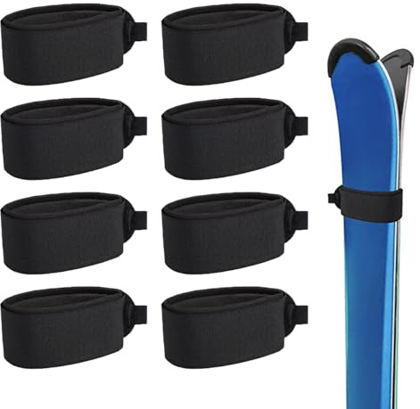 YSJCHEBS 8 Piezas De Correas De Esquí, Herramientas De Fijación De Snowboard, Correas De Nailon, Correas Elásticas, Correas Ajustables