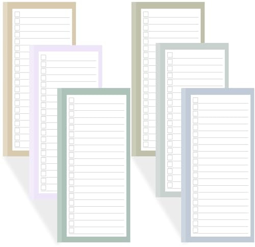 TUNORD 6 Pack Magnetic Shopping List Pad for Refrigerator, Grocery List Magnet Pad for Fridge, 50 Sheets per Notepads To-Do List(300Sheets)