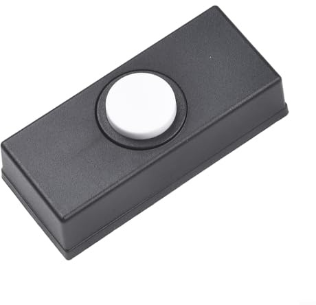 TDCuizent Sonnette de porte filaire noire de rechange pour la maison, carillon de porte en plastique ABS câblé avec inserts muraux