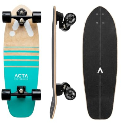 ACTA Surfskate Foam V2 31 - Ocean - Tabla de Surf de Arce de 7 Pliegues, Ideal para Principiantes e intermedios, para pumptrack, Cruising y Carving Urbano (Foam V2) (Horizon V2)
