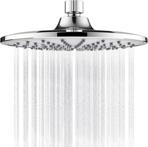 Soffione Doccia Rotondo 200mm Effetto Pioggia Acciaio Inox 304 Soffione Cromato