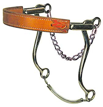 Reinsman 951 Mechanical Hackamore for Horse - Flat Leather Nose - 8 Cheeks - Stage C