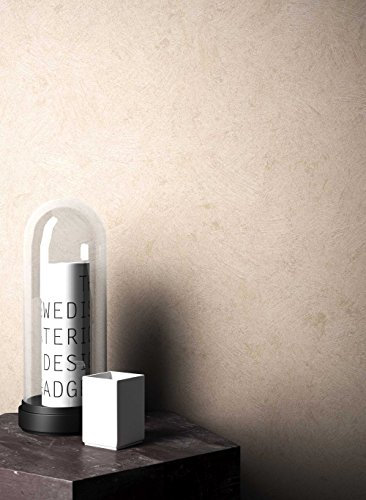 NEWROOM Papel pintado barroco beige vellóntapete Uni hermoso diseño moderno 3d mirada , incluyendo papel tapiz guía