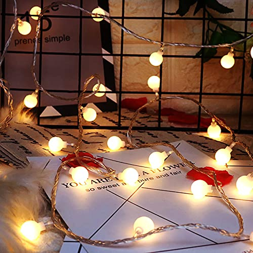 EXTRASTAR Guirlande Lumineuse, 5M 50 LED Guirlandes Lumineuses D'intérieur, Blanc Chaud, Décoration Intérieure Salon chambre bureau balcon, Lot de 2