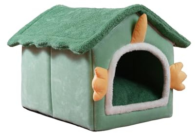 Folpus Maison pour Chat, Grotte Confortable pour Lapin, cabane pour Chat, Tente d'intérieur pour Chien, Fond Amovible antidérapant, nid pour Chien, 40cmx35cmx38cm