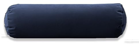 Kosiproducts Round Bolster Cushion Plush Velvet Pillow for Yoga Neck Relaxing Virgin Hollow Fibre Roll [60cmx20cm, Navy Blue]