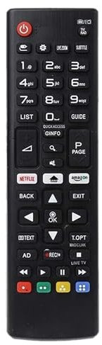Mando a distancia de repuesto para TV LG AKB75095308 con botón Netflix y Prime Video, universal compatible con televisores inteligentes 3D, HDTV, LCD, LED, control remoto de transmisión de larga