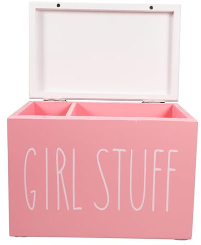 Warmhm Sanitary Napkin Storage Box Feminine Product Box Lid Bathroom Pad Organizer for Bathroom Small Storage Container