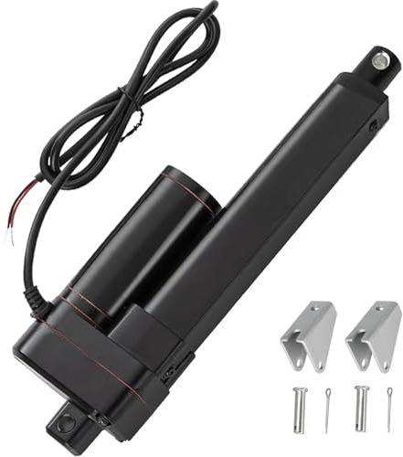  Jvnvlki linjärt ställdon 12 V, 2 000 N, 100 mm lyftlängd IP65, vattentät, 8 mm/s linjär aktuator, linjär motor med monteringshandtag, för dörröppnare, soluppsamlare, elektrisk lyftsystem