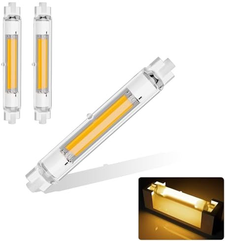 R7S LED 118mm Dimmbar, R7S 118mm 30W Ersatz für Halogenstab 300W,LED Leuchtmittel Warmweiß 3000K 3000LM, Kein Flackern, 360°Abstrahlwinke, 2er Pack