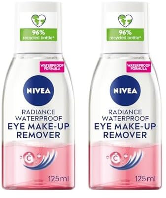 NIVEA Waterproof Eye Make Up Remover Radiance 125ml (Pack of 2)