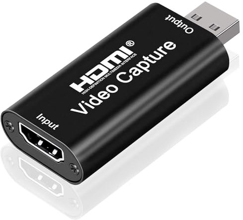 MIMIROOM Adaptateur HDMI Capture Audio Video, Adaptateur USB vers HDMI HD Video, Plug and Play pour L'Enregistrement VidéO et la Diffusion en Direct