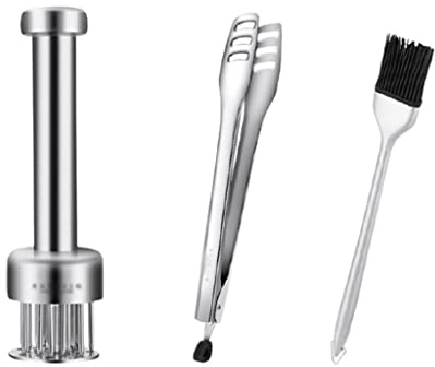 Martello inteneritore per carne, Tenera in acciaio inossidabile, 21 aghi lunghi e affilati in acciaio, batticarne durevole, accessori da cucina for la casa(Type C)