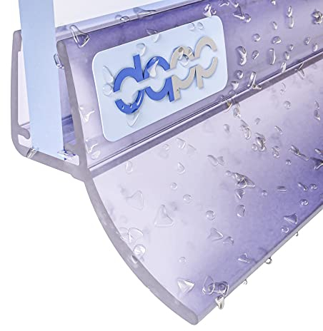 DQ-PP Duschdichtung 110cm – Dichtung für 4,8mm – 5mm Glastür Stärke – UK12-05 – Wasserablaufprofil Wasserabweisprofil – Duschabdichtung – Ersatzteile für Duschkabine – Transparent