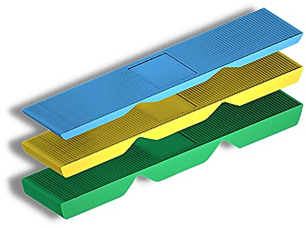 DOJA BARCELONA | Cales de Vitrage 2, 4, 6mm | 150 Pcs | Blocs d'Écartement en Plastique, Entretoise Polypropylene | Plaques d'Espacement avec Points de Rupture pour Rangement, Équilibrage...