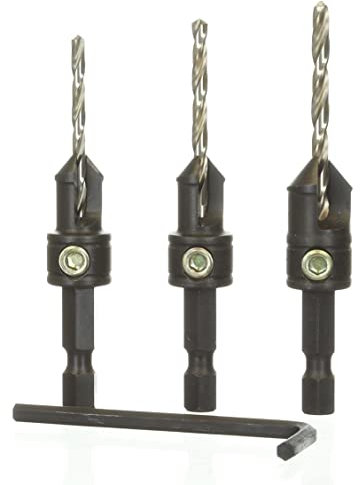Snappy Tools Quick-Change 3-Pc. Countersink Drill Bit Set. Proudly Made in The USA.