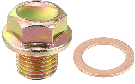 A ABSOPRO Tappo Coppa Olio Motore M14x1.5 Motore Olio Scarico Tappo Vite per Honda per Mazda Bronzo Tono